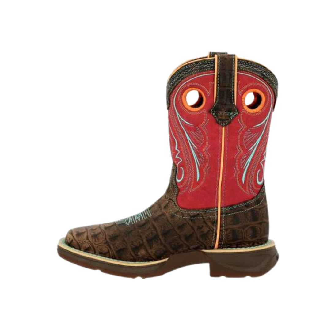 Durango Youth Boy's Gator Emboss Western Brown Boots