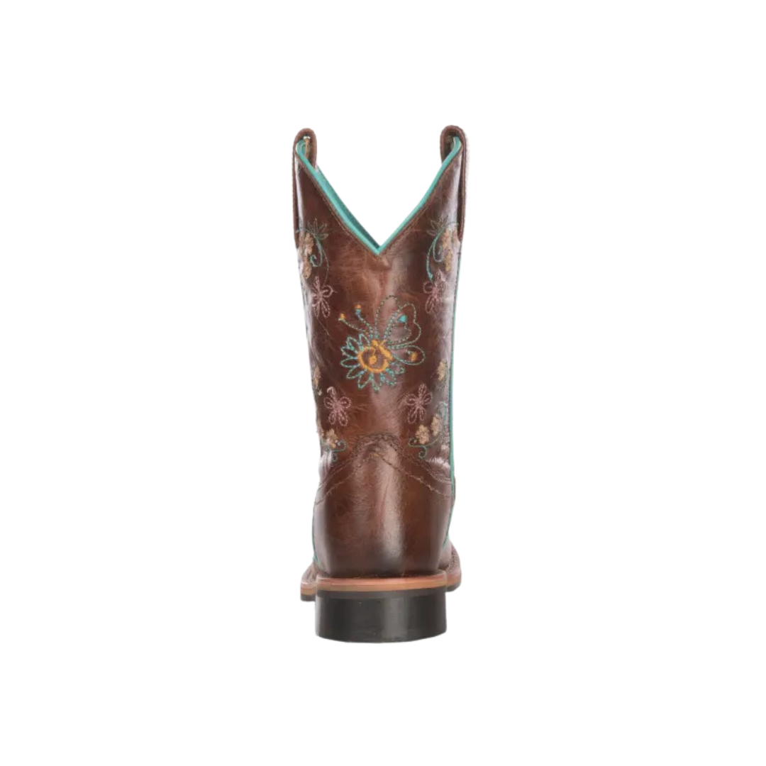 Smoky Mountain Youth Girl's Antique Floral Tan Boots