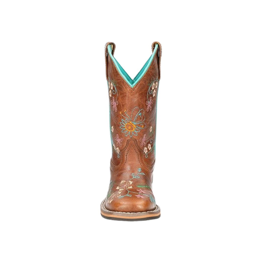 Smoky Mountain Youth Girl's Antique Floral Tan Boots