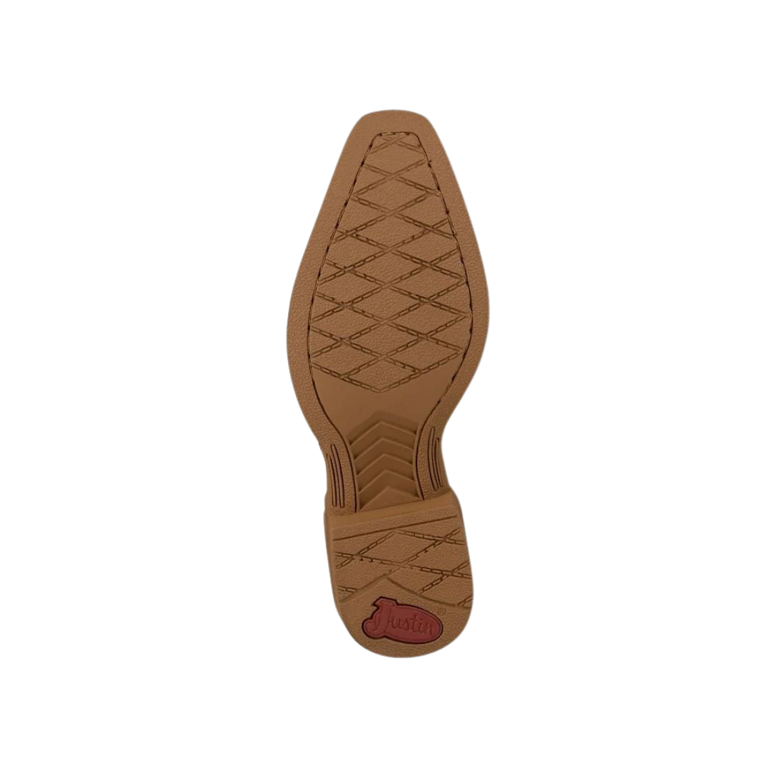 Justin Youth Girl's Bronci Snip Toe Ivory Boots