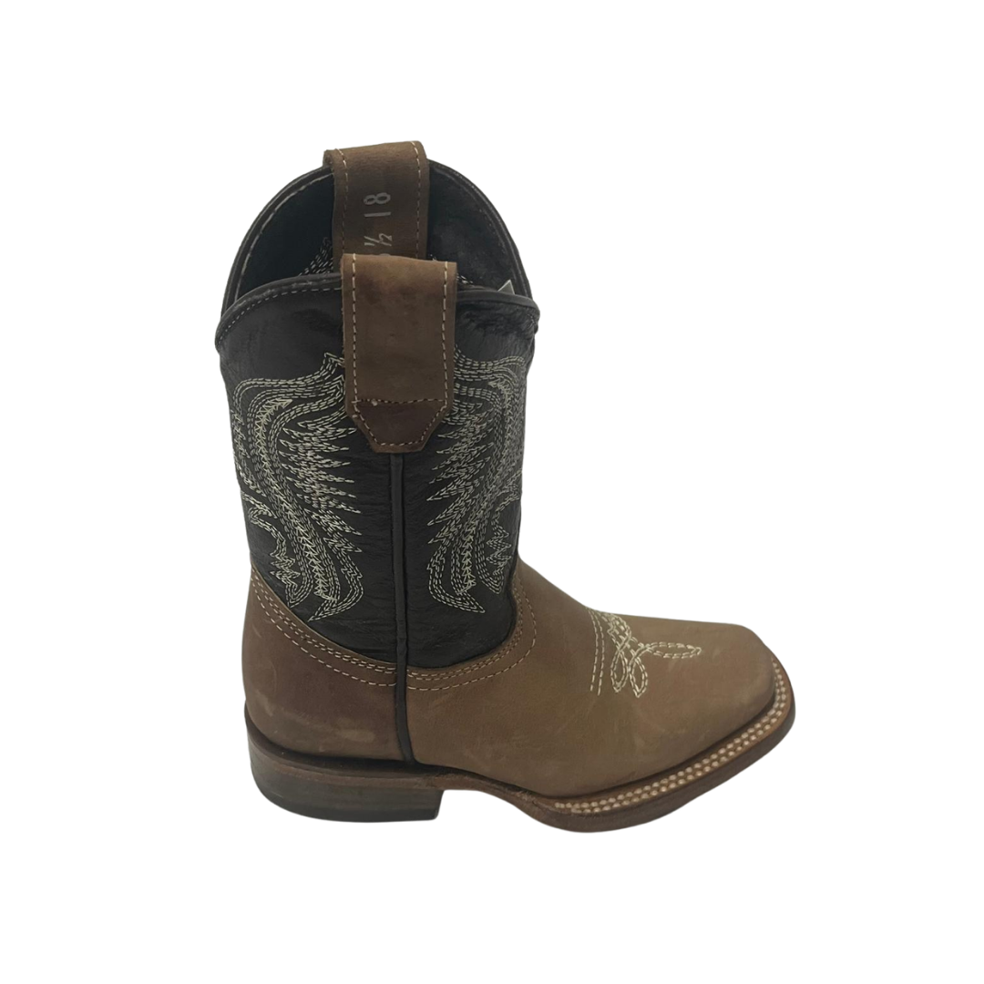 Pecos Bill Toddler Boy's Square Toe Brown Boots