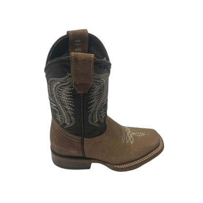Pecos Bill Toddler Boy's Square Toe Brown Boots