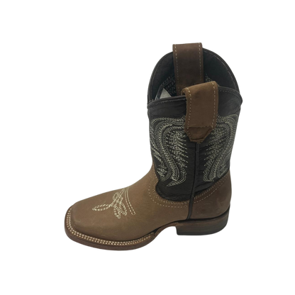 Pecos Bill Toddler Boy's Square Toe Brown Boots