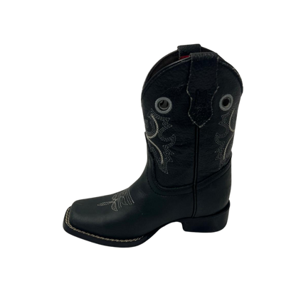 Pecos Bill Toddler Boy's Square Toe Black Boots