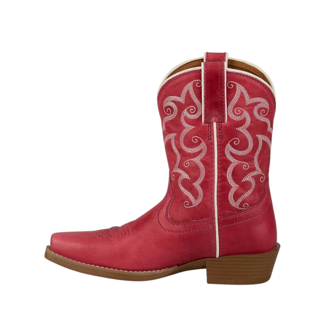 Justin Youth Girl's Bronci Snip Toe Pink Boots