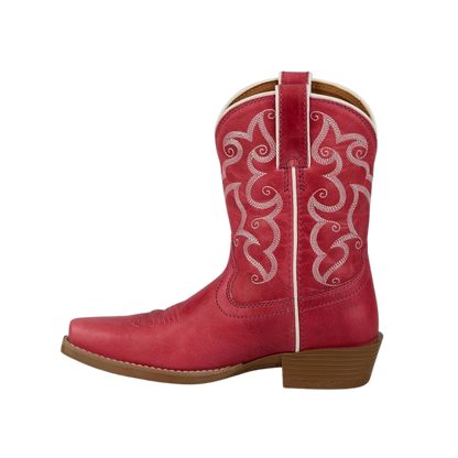 Justin Youth Girl's Bronci Snip Toe Pink Boots