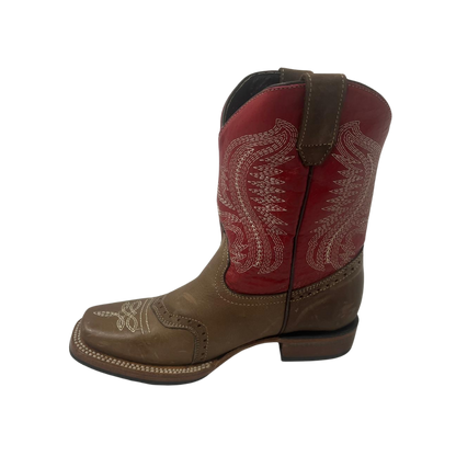 Pecos Bill Toddler Girl's Rodeo Red Boots