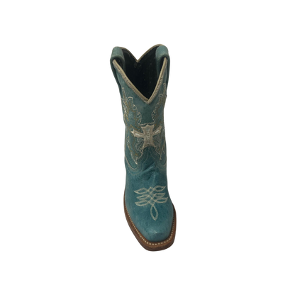 Pecos Bill Toddler Girl's Fancy With Cross Turquoise Boots