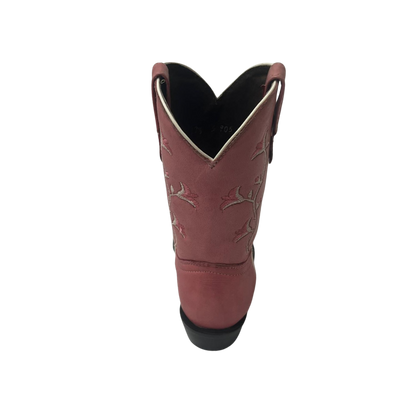 Pecos Bill Toddler Girl's Round Toe Laton Pink Boots