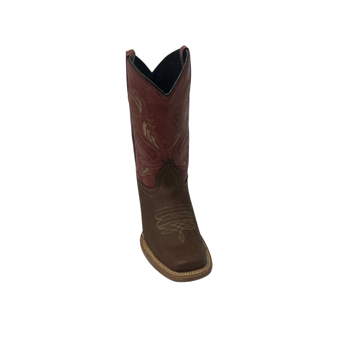 Pecos Bill Youth Boy's Square Toe Wine Top Boots