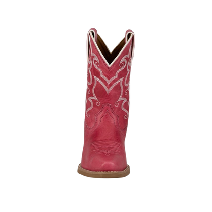 Justin Youth Girl's Bronci Snip Toe Pink Boots