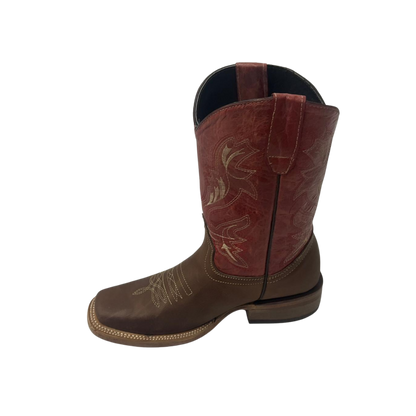 Pecos Bill Youth Boy's Square Toe Wine Top Boots