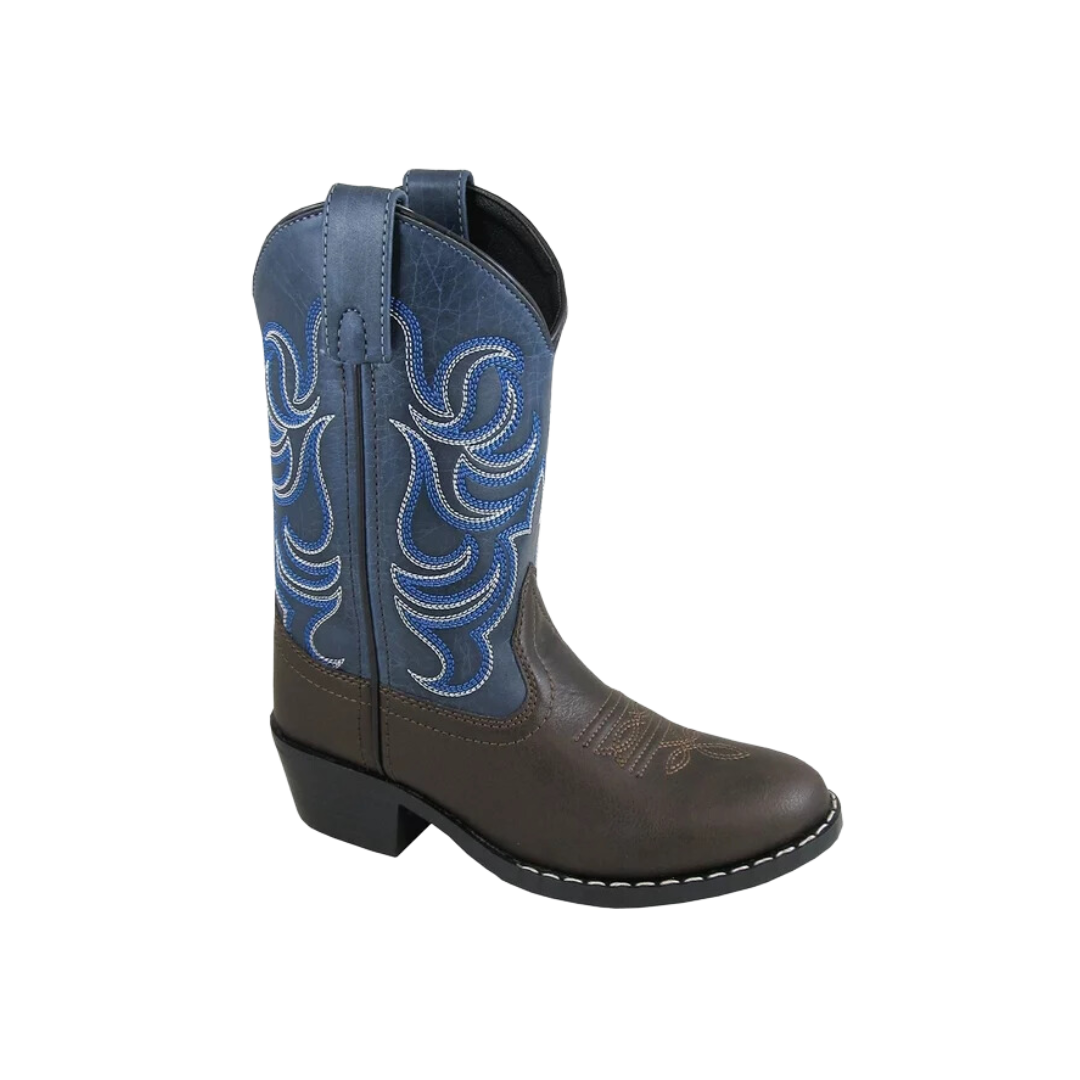 Smoky Mountain Toddler Monterey Brown/Navy Man Made Cowboy Boots