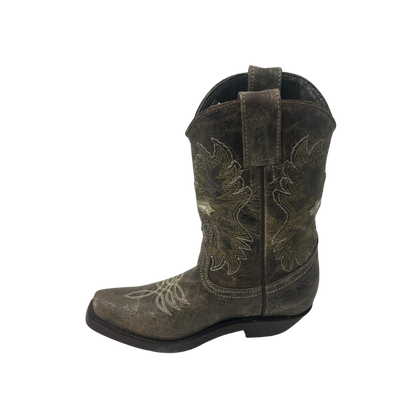 Pecos Bill Toddler Girl's Fancy Cross Brown Boots