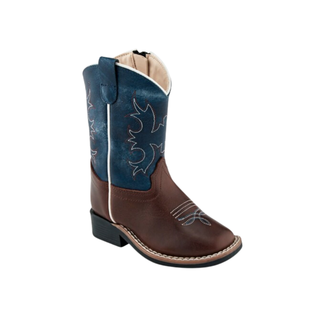 Old West Toddler Boy's Cowboy Shaft Blue Boots