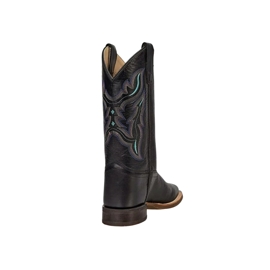 Old West Kid's Cowboy Black Boots