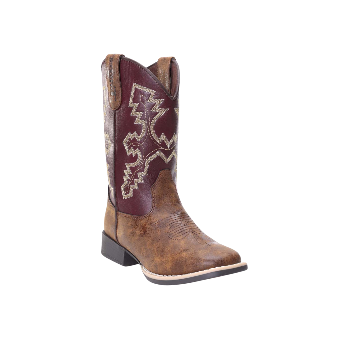 M&amp;F Twister Kid´s Unisex Maroon Cowboys Boots