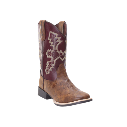 M&amp;F Twister Kid´s Unisex Maroon Cowboys Boots