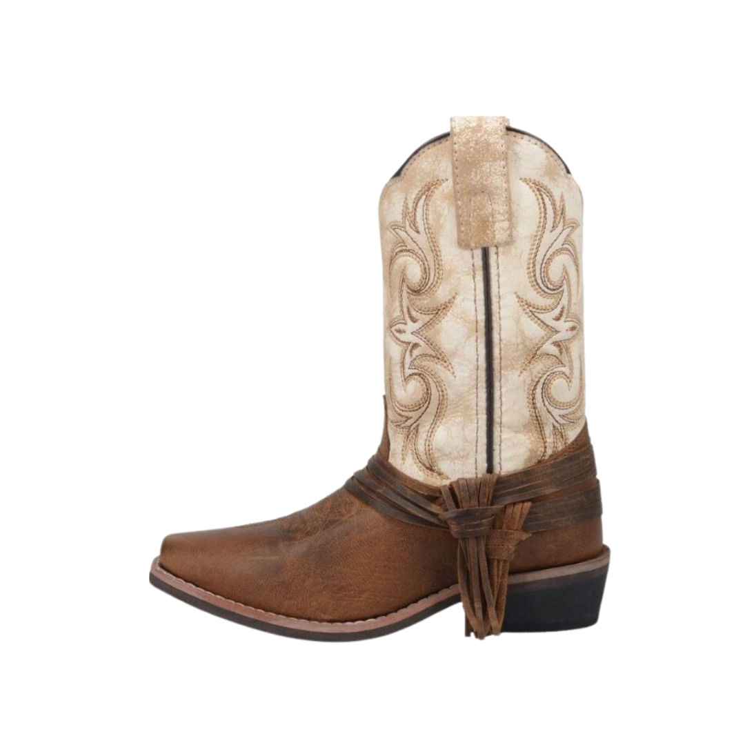 Dan Post Youth Girl's Lil Myra Square Cowgirl Brown Boots