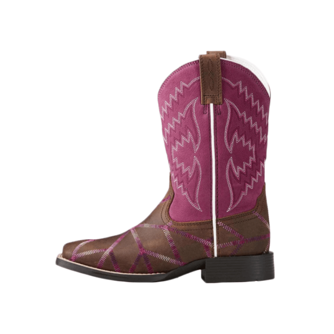 Ariat Youth Girl's Tycoon Western Fuschia Boots