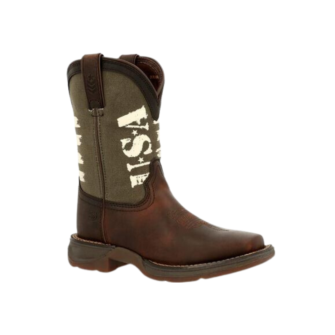 Durango Youth Boy's Lil' Rebel Army Square Brown Boots