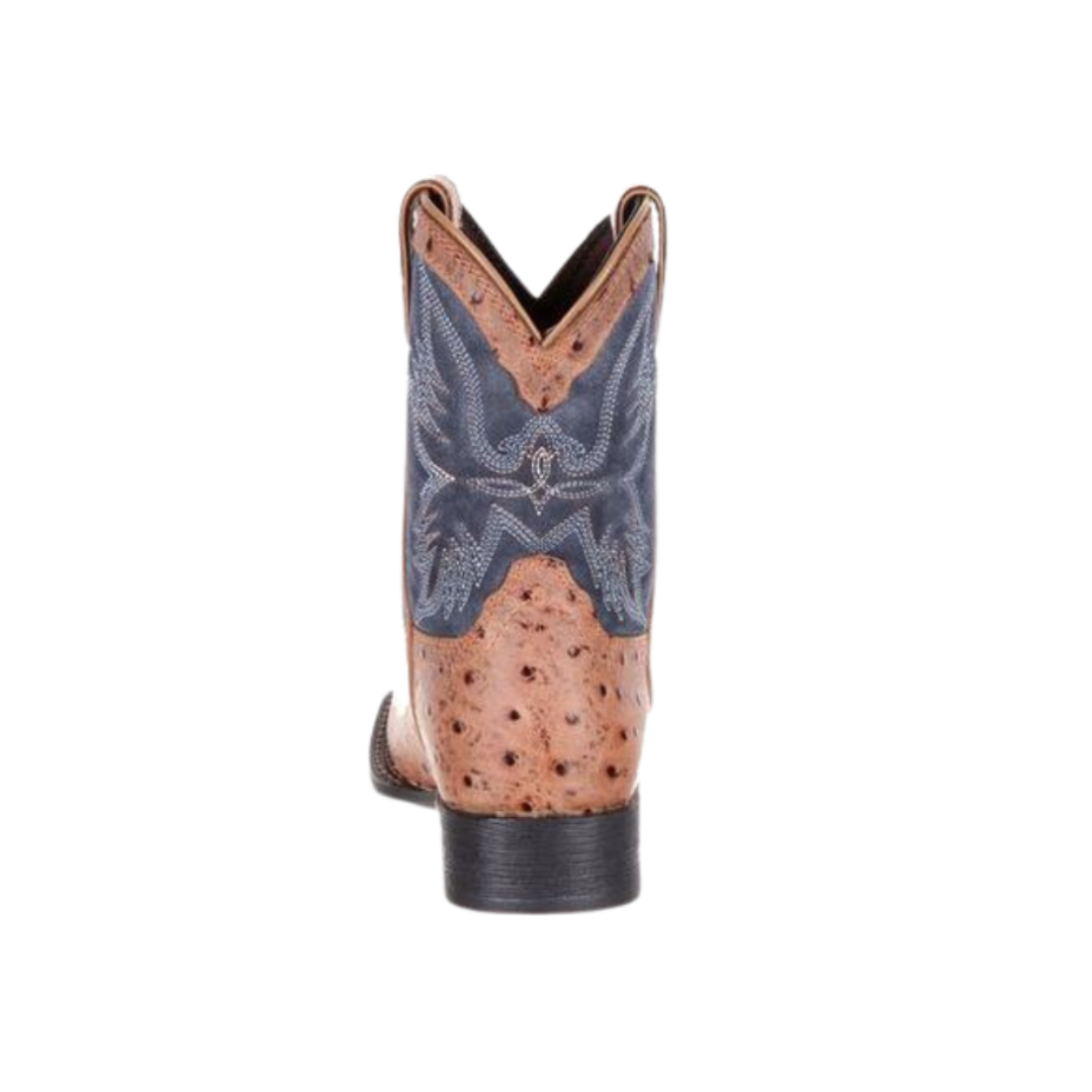 Durango Youth Boy's Mustang Ostrich Emboss Light Brown Boots