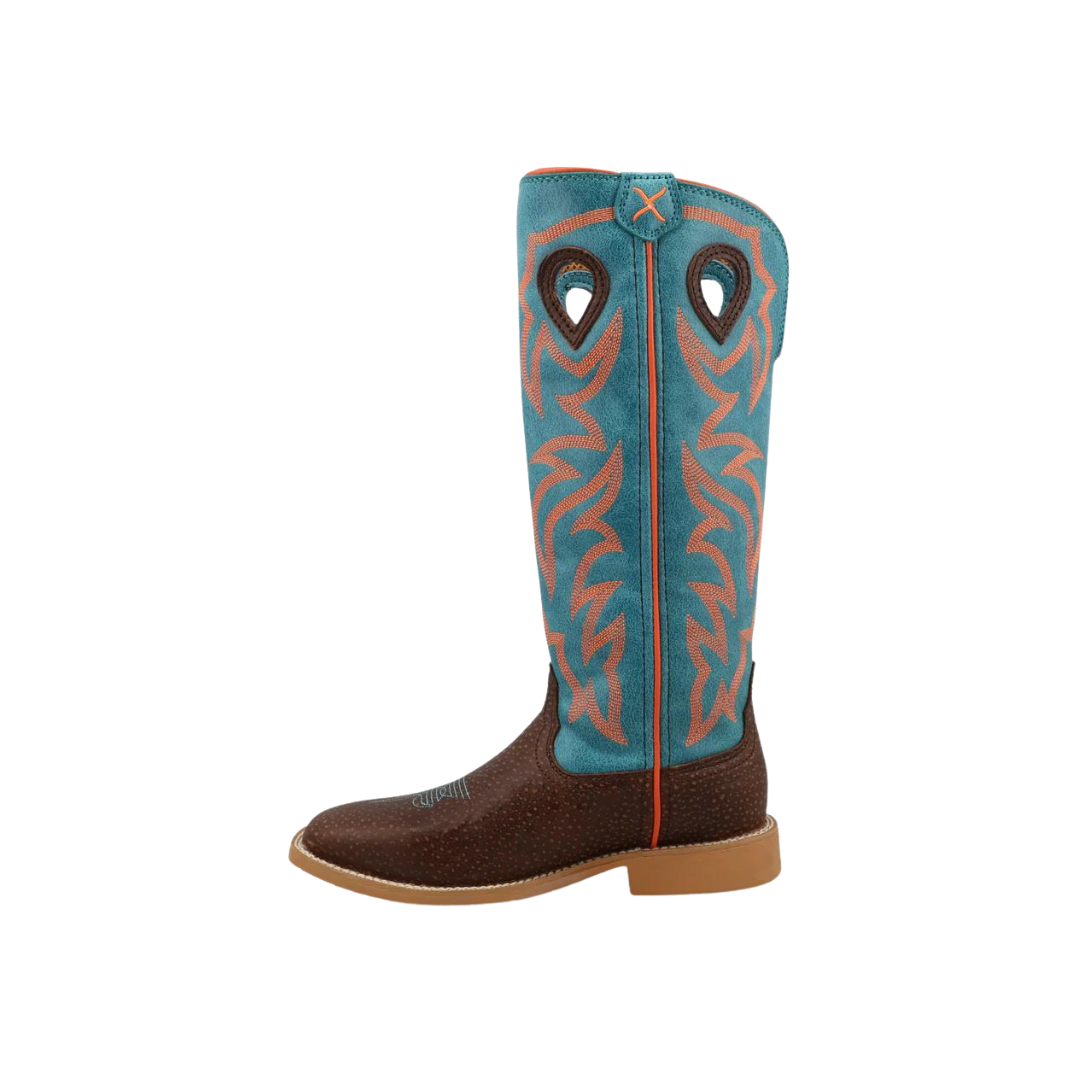 Twisted X Youth Unisex Bucaroo Leather Blue Boots