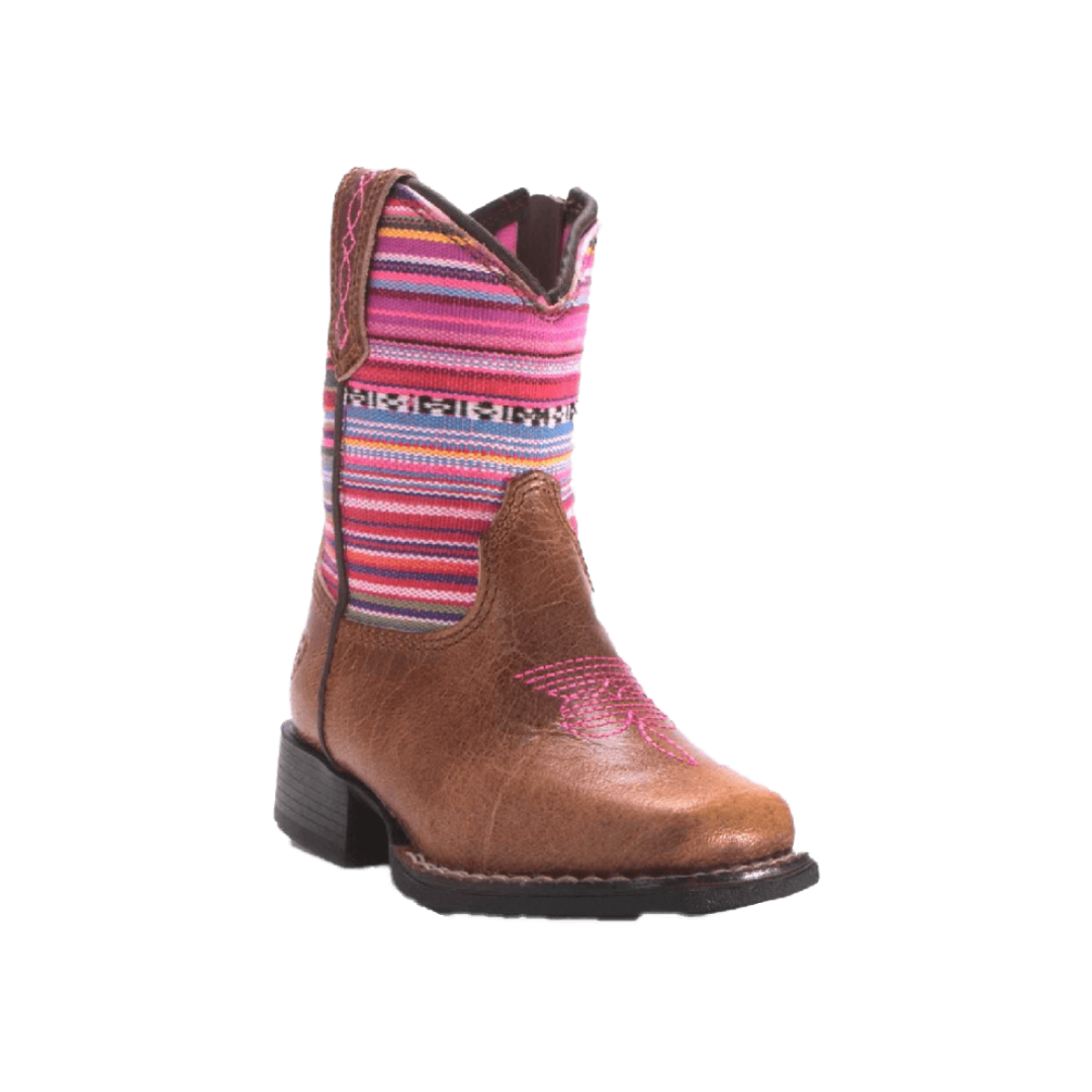 Ariat Toddler Girl's Lil' Stompers Aurora Stripe Multicolor Boots