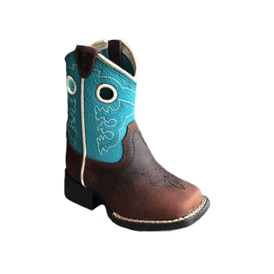 Ariat Toddler Girl's Lil' Stompers Crossfire Turquoise Boots