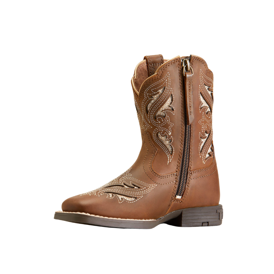 Ariat Toddler Girl's Round Up Bliss Sassy Brown Boots