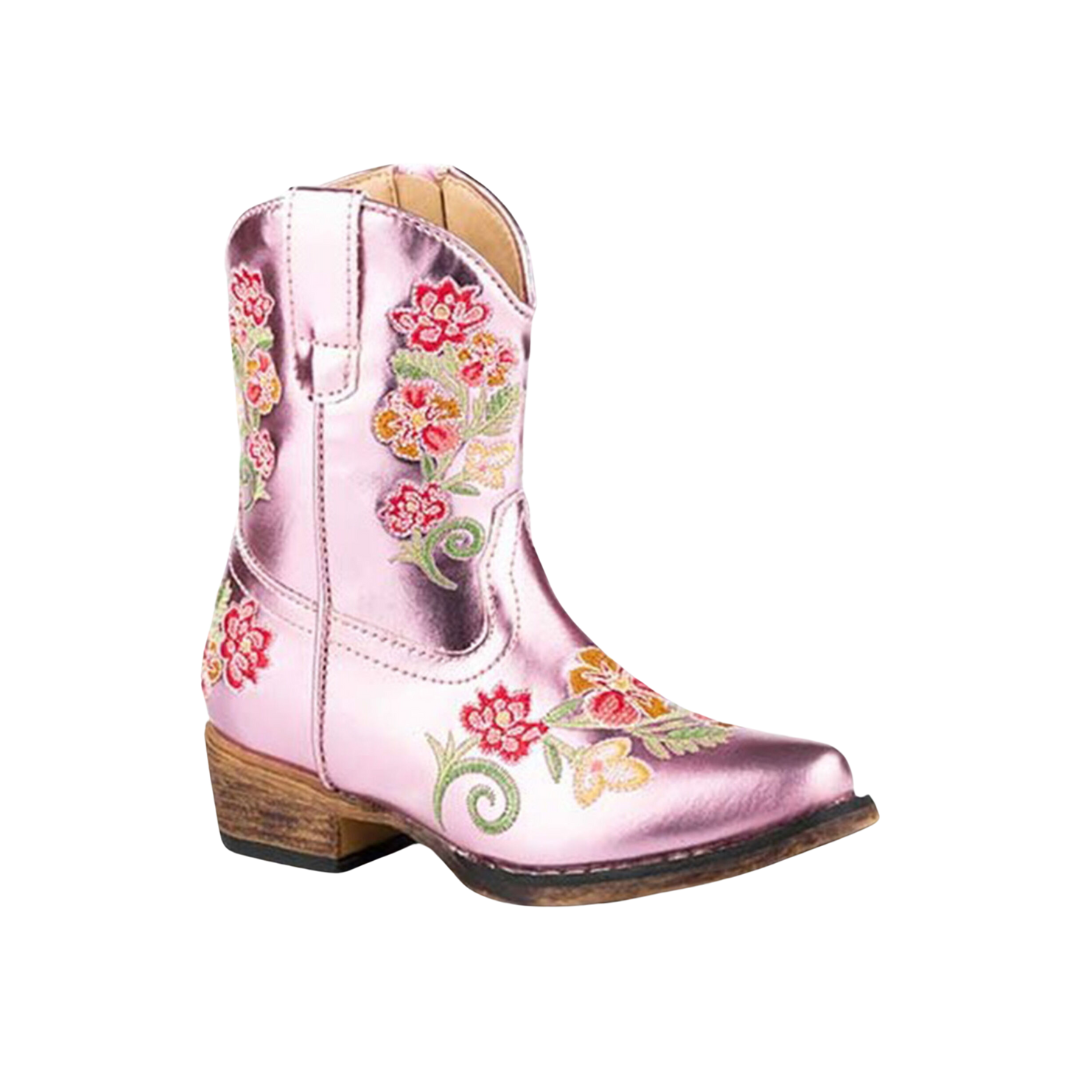 Roper Footwear Toddler Girl's Riley Floral Pink Boots