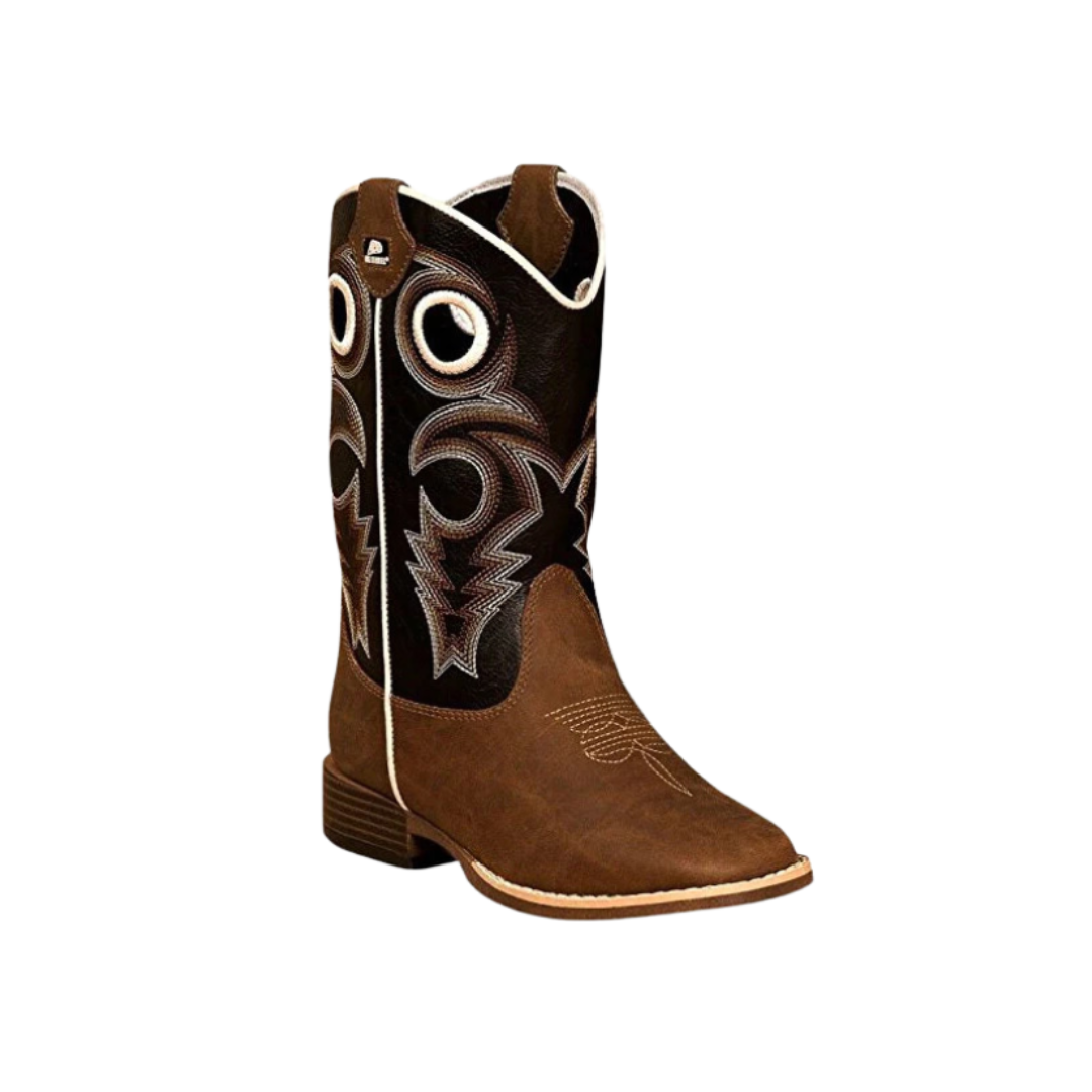 Twister Youth Boy's Double Barrel Trace Brown Boots