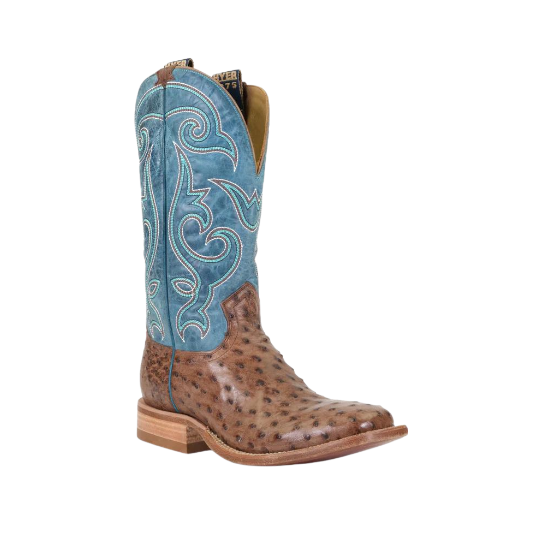 Hyer Men's Jetmore Tabac Blue Square Toe Cowboy Boot