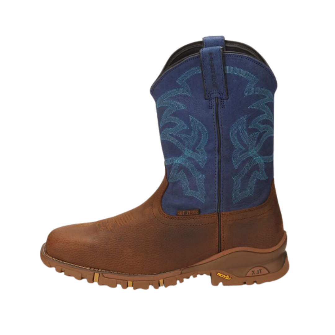 Tony Lama Men's Steel Toe Waterproof Blue Boots