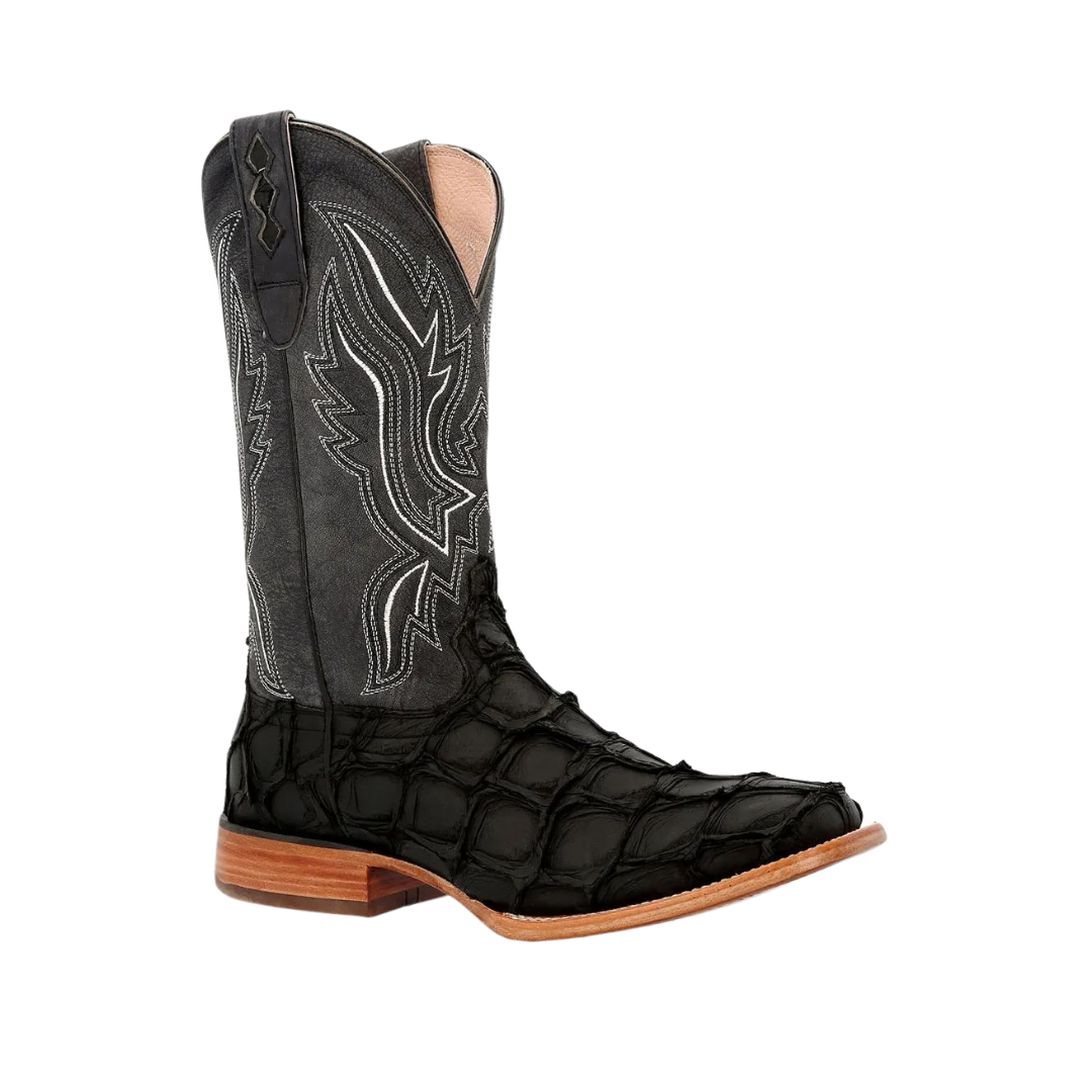 Rocky Boot Durango Premium Exotics Men's Matte Black Pirarucu Boot