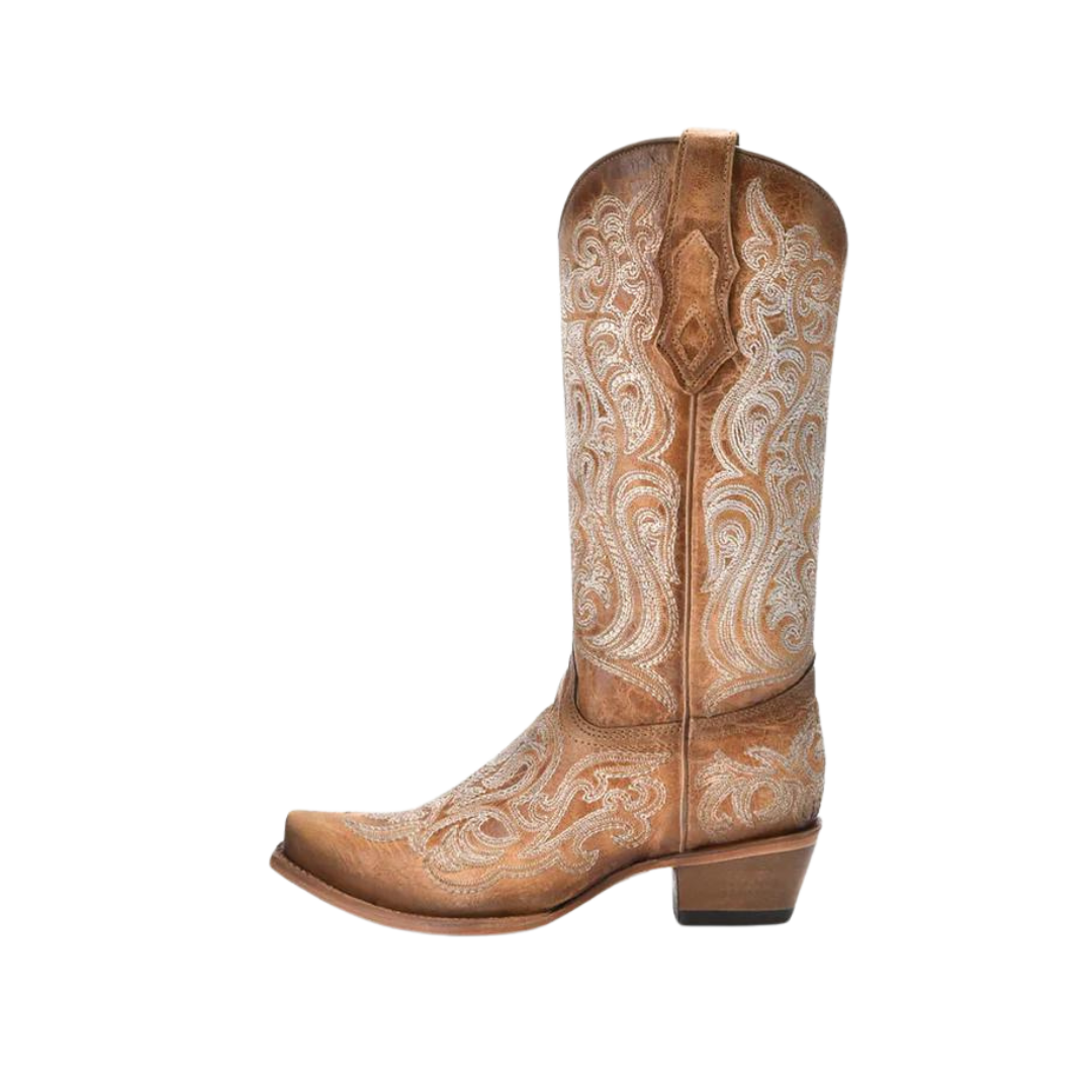 Corral Women's Crackled Straw Blue Boot