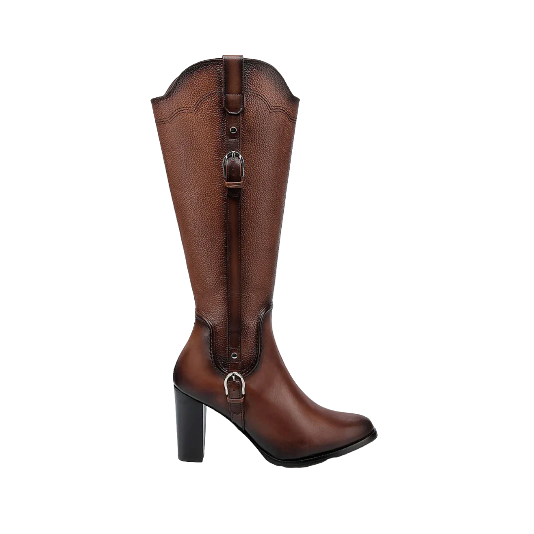 Cuadra Women's Tall Almond Western Brown Boots