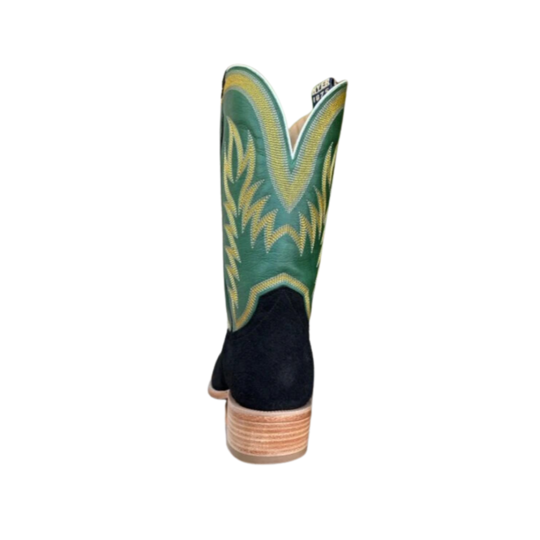 Hyer Men's Culver Green And Black Square Toe Cowboy Boots