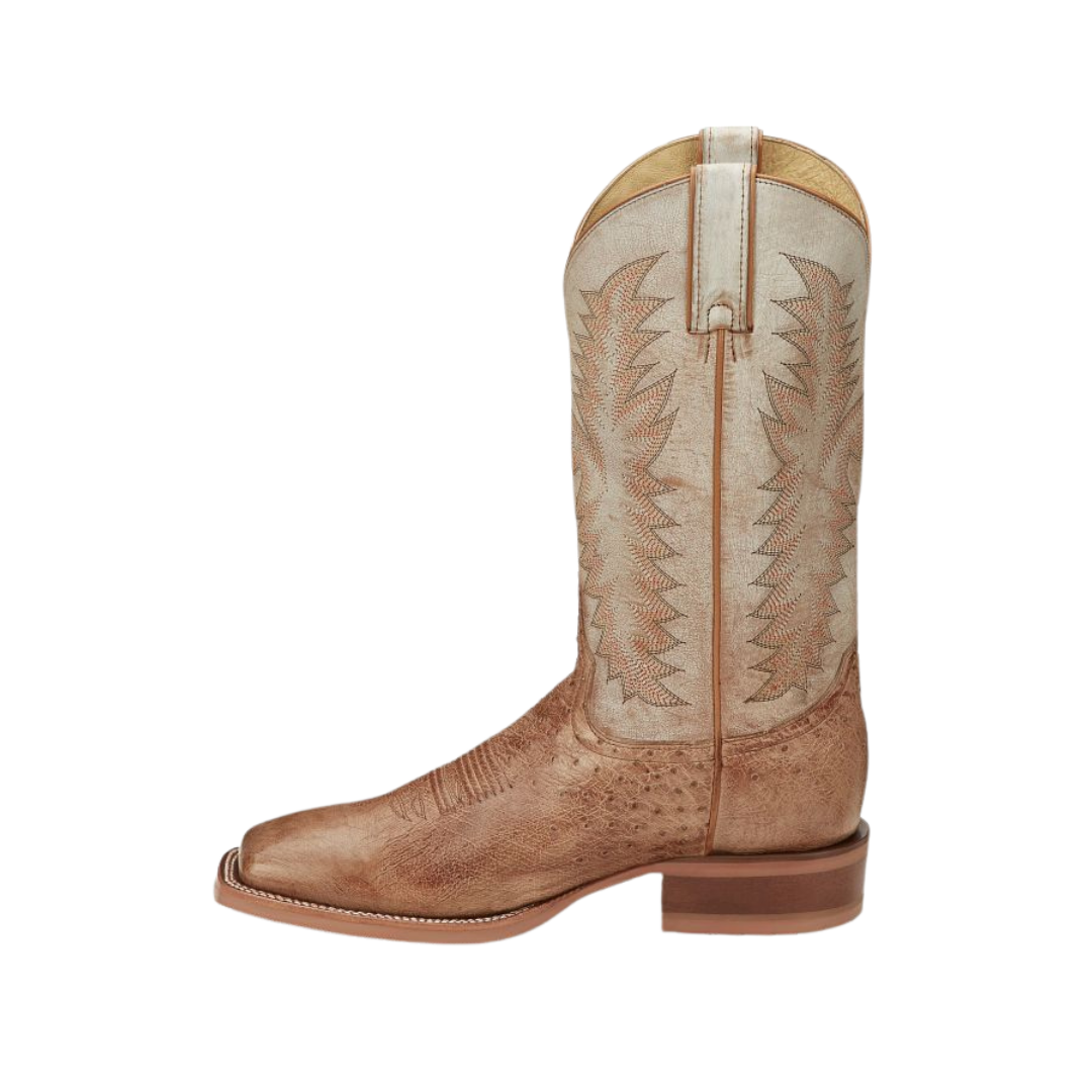 Justin Men's Breck Smooth Ostrich Tan Boots