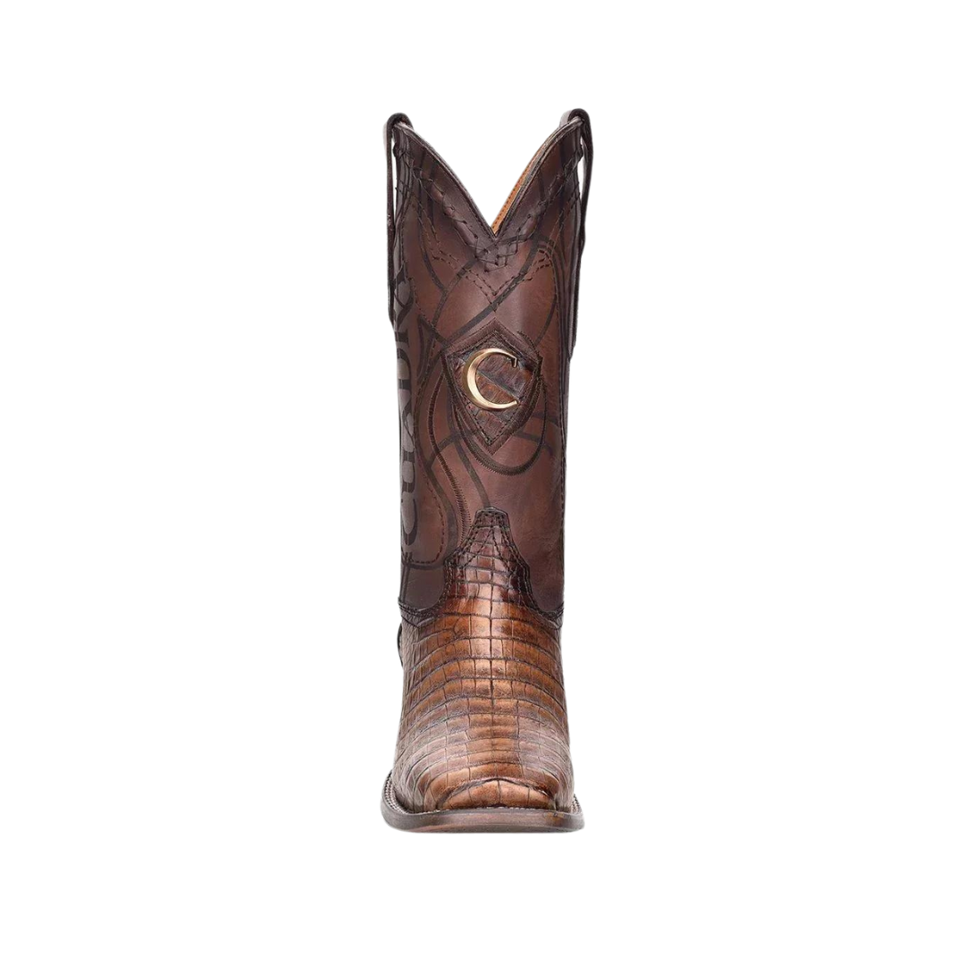 Cuadra Women's Maple Caiman Square Toe Laser Boot