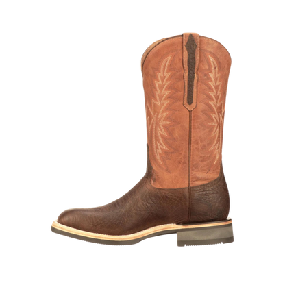 Lucchese Rudy Peanuy Cowhide Chocolate Boot