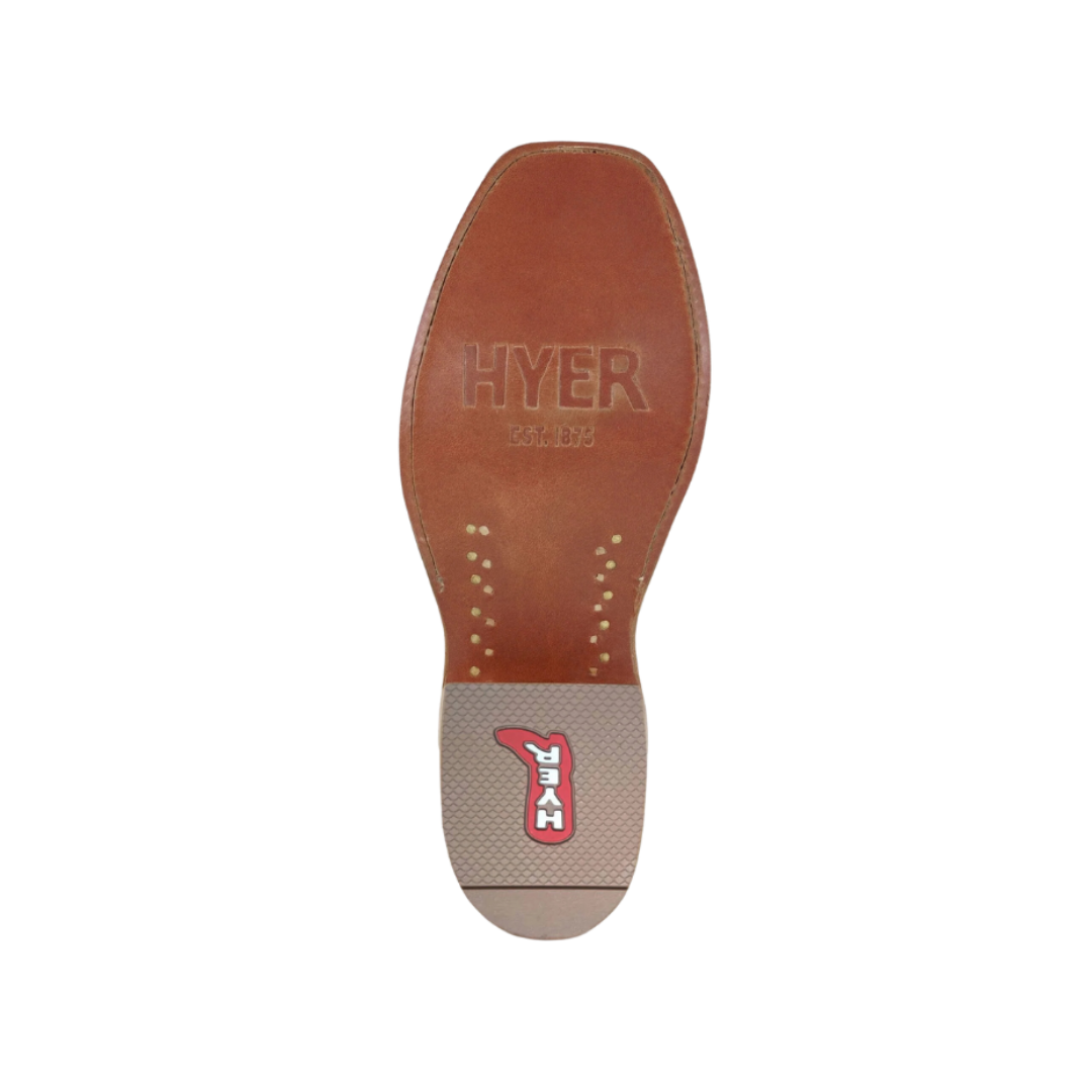Hyer Men's Spearville Coffee Grass Square Toe Cowboy Boot