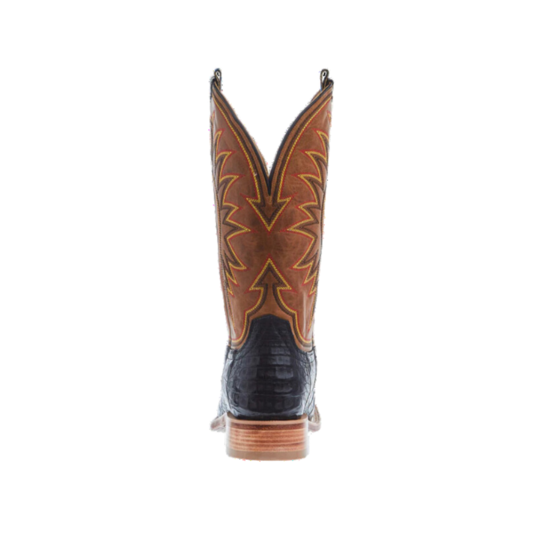 Hyer Men's Big Bow Black Caiman Cowboy Boot