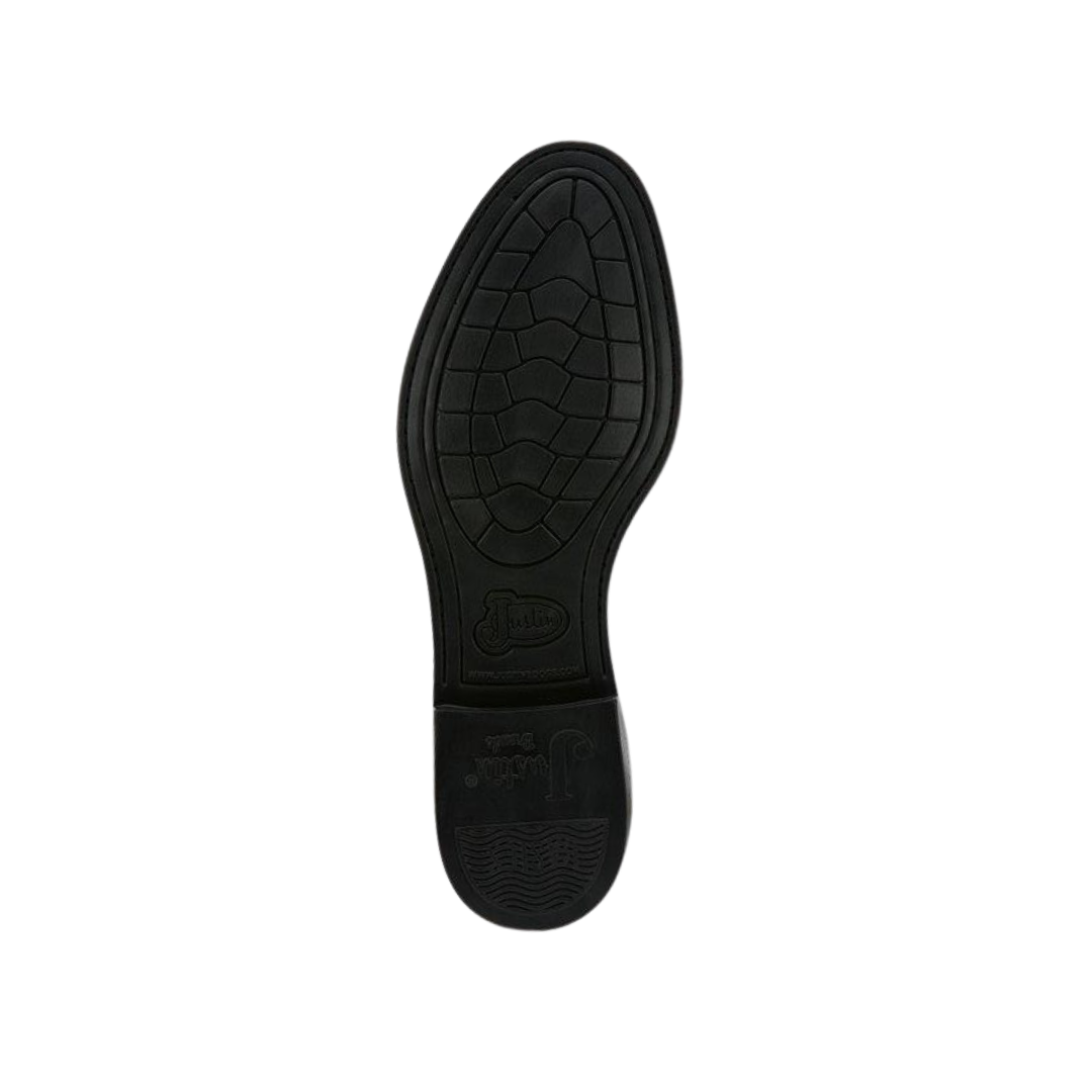 Justin Men's 10' Roper Toe Black Boots