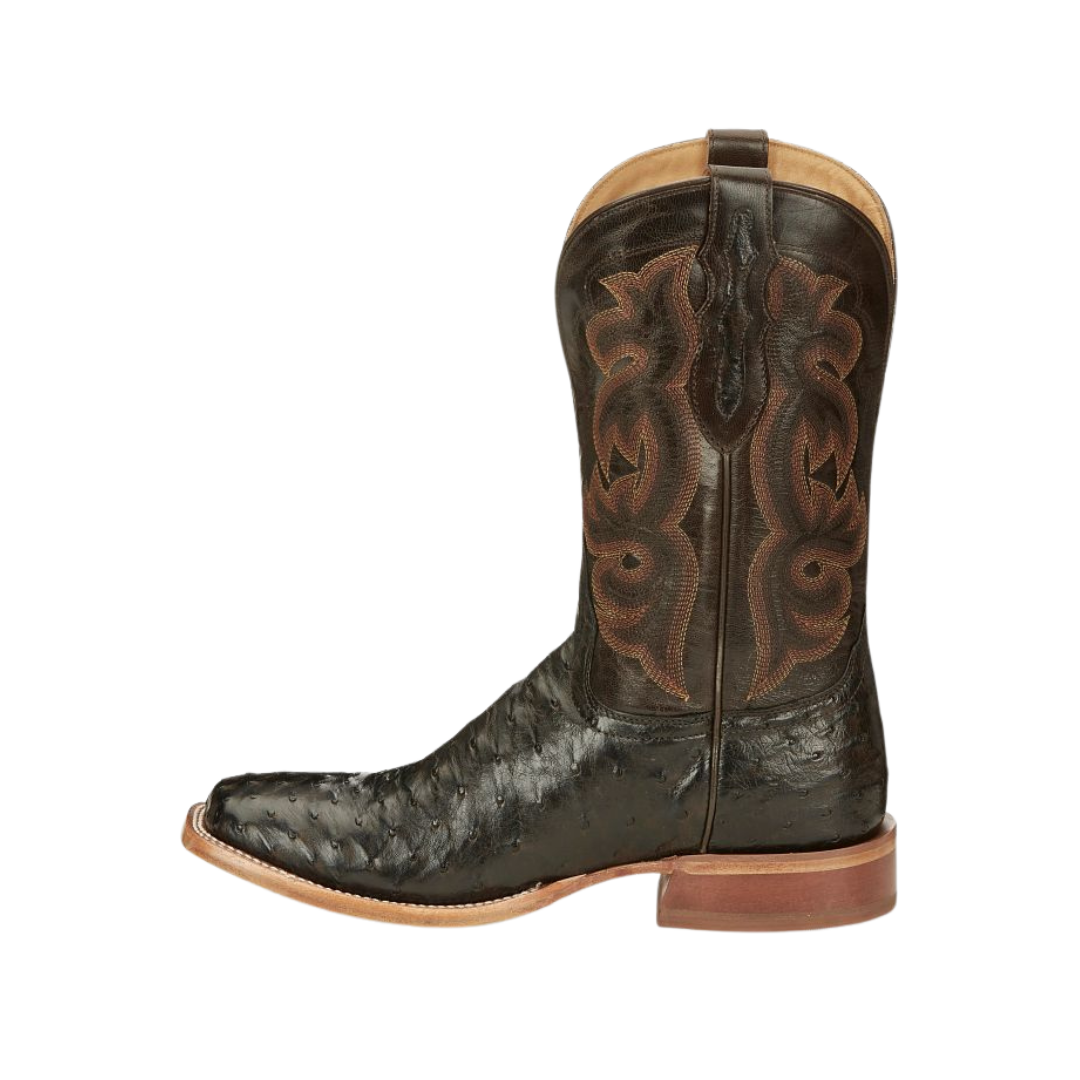 Tony Lama Men's Quaid Full Quill Ostrich Brown Boots