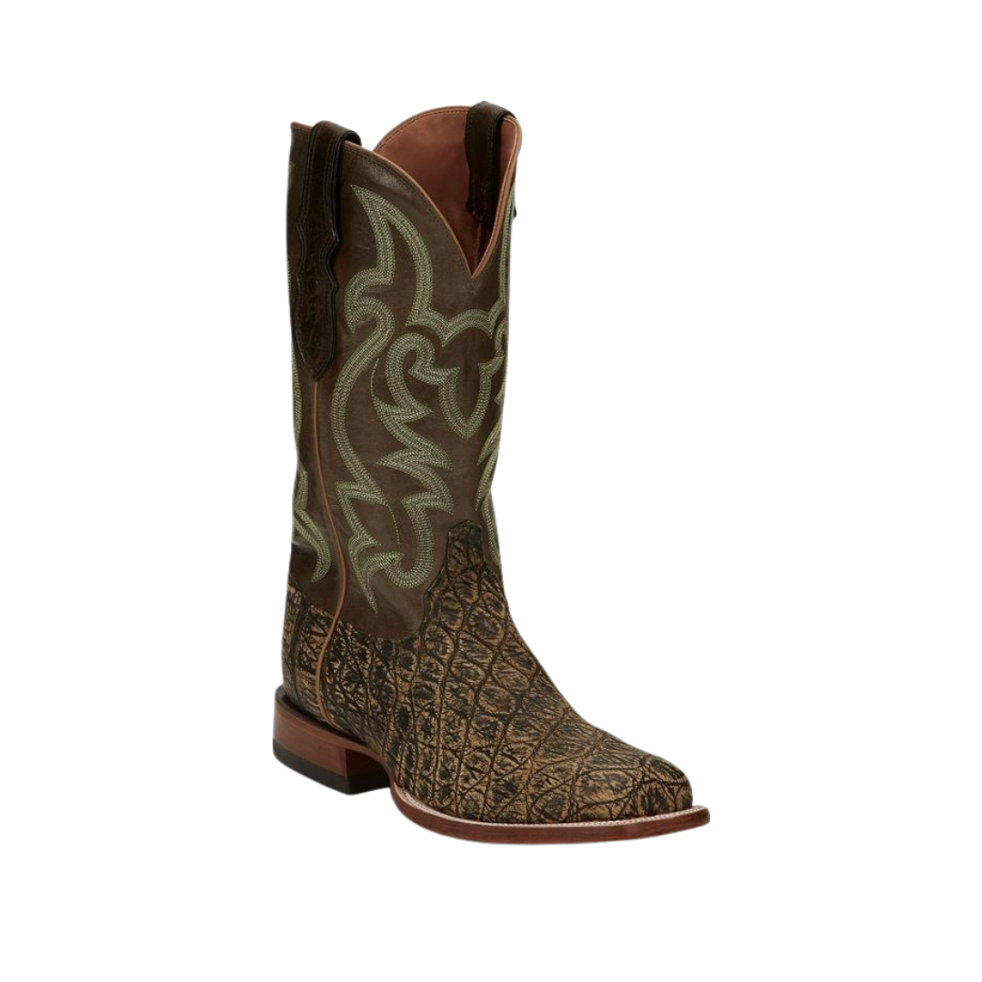 Justin Men's Boomer Crocodile Antique Saddle Boots