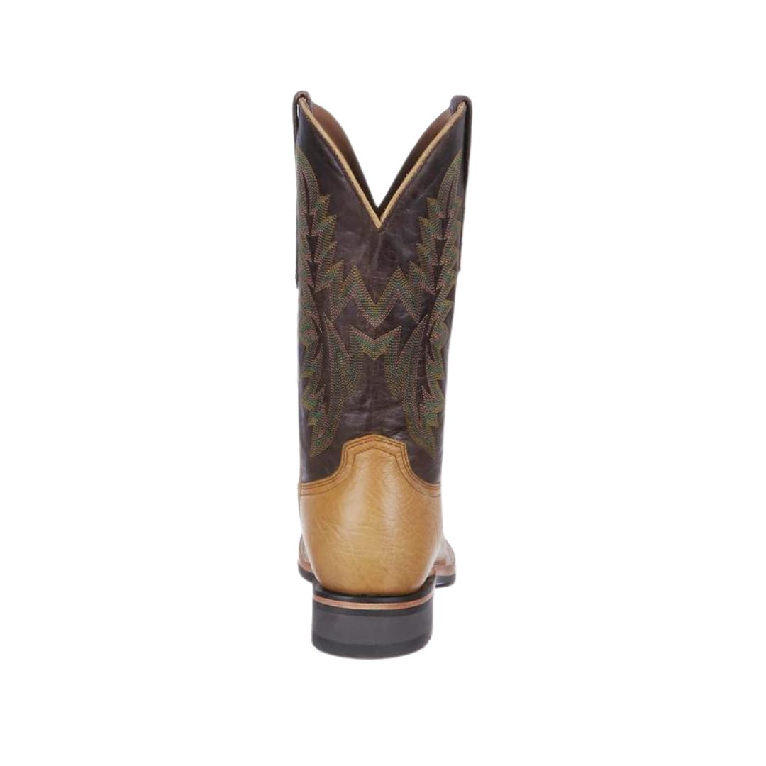 Lucchese Men's Rudy Cowhide Tan Chocolate Boots