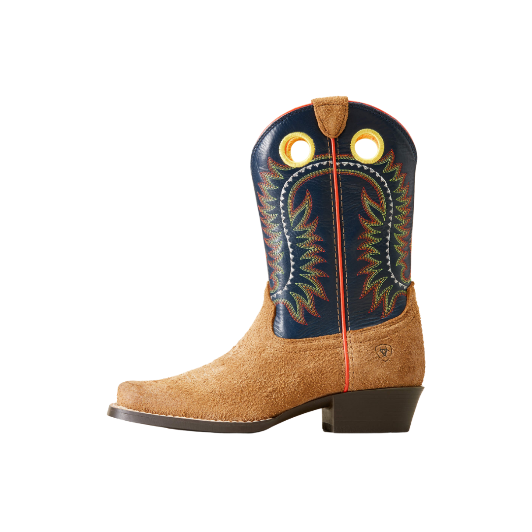 Ariat Boy's Derby Monroe Western Tan Roughout Boot