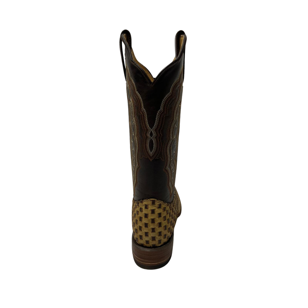 Pecos Bill Women's Checkered Square Toe Cafe Boots