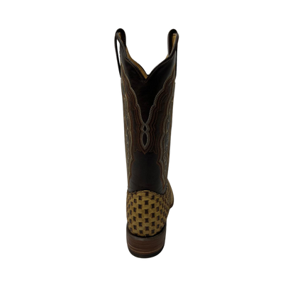 Pecos Bill Women's Checkered Square Toe Cafe Boots